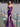 Sparkly Lace Sheer Bodice Long Mermaid Prom Dress - Purple