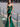 Sparkly Lace Sheer Bodice Long Mermaid Prom Dress - Green