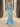Pleated V-Neck Boiced Mermaid Long Prom Dress - Sky Blue
