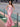 Pleated V-Neck Boiced Mermaid Long Prom Dress - Pink