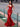 Pleated V-Neck Boiced Mermaid Long Prom Dress - Red