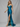 Strapless Satin Mermaid Long Prom Dress With Split - Blue