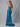 Strapless Satin Mermaid Long Prom Dress With Split - Blue