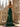 Strapless Satin Mermaid Long Prom Dress With Split - Emerald Green