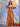 Drop Waist Strapless Split Long Prom Gown With Twist - Burnt Orange