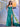 Drop Waist Strapless Split Long Prom Gown With Twist - Turquoise