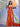 Drop Waist Strapless Split Long Prom Gown With Twist - Orange