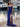 Crystal Spaghetti Strap Satin Mermaid Prom Dress With Slit - Royal Blue