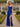 Sheer Lace Bodice Spaghetti Strap Mermaid Prom Dress With Split - Royal Blue