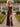 Sheer Lace Bodice Spaghetti Strap Mermaid Prom Dress With Split - Burgundy