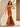 Hot Fix Lace Bodice Spaghetti Strap Mermaid Prom Dress With Split in Orange