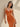 Hot Fix Lace Bodice Spaghetti Strap Mermaid Prom Dress With Split in Orange