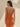 Hot Fix Lace Bodice Spaghetti Strap Mermaid Prom Dress With Split in Orange