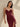 Hot Fix Lace Bodice Spaghetti Strap Mermaid Prom Dress With Split in Burgundy