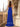 Hot Fix Lace Bodice Spaghetti Strap Mermaid Prom Dress With Split - Royal Blue