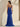 Hot Fix Lace Bodice Spaghetti Strap Mermaid Prom Dress With Split in Royal Blue