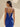 Hot Fix Lace Bodice Spaghetti Strap Mermaid Prom Dress With Split in Royal Blue