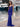 Sheer Bodice Lace Hot Fix Spaghetti Strap Mermaid Prom Dress - Royal Blue