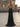 Sparking Beading Halter Backless Long Mermaid Prom Dress With Slit - Black