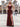 Sparking Beading Halter Backless Long Mermaid Prom Dress With Slit - Deep Burgundy