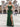 Sparking Beading Halter Backless Long Mermaid Prom Dress With Slit - Emerald Green