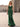 Sparking Beading Halter Backless Long Mermaid Prom Dress With Slit - Emerald Green