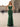 Sparking Beading Halter Backless Long Mermaid Prom Dress With Slit - Emerald Green