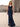 Sparking Beading Halter Backless Long Mermaid Prom Dress With Slit - Navy Blue