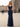 Sparking Beading Halter Backless Long Mermaid Prom Dress With Slit - Navy Blue