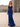 Sparking Beading Halter Backless Long Mermaid Prom Dress With Slit - Royal Blue