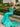 Cut Side Ruched Bust Stretch Satin Long Mermaid Prom Dress - Turquoise