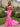 Sexy V-Neck Cut Front Long Mermaid Prom Dress - Hot Pink