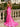 Sexy V-Neck Cut Front Long Mermaid Prom Dress - Hot Pink