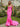 Sexy V-Neck Cut Front Long Mermaid Prom Dress - Hot Pink