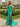V-Neck Backless Lace Up Long Mermaid Prom Dress With Split in Turquoise