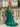 Sexy V-Neck Backless Long Mermaid Prom Dress With Split in Emerald Green