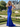 Backless Hand Beading Sparkly Long Mermaid Prom Dress - Navy Blue