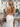 V-Neck Pleated Backless Lace Up Long Mermaid Prom Dress With Split in White