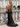 V-Neck Pleated Backless Lace Up Long Mermaid Prom Dress With Split in Black