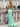 V-Neck Pleated Backless Lace Up Long Mermaid Prom Dress With Split in Mint Green