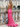 V-Neck Pleated Backless Lace Up Long Mermaid Prom Dress With Split in Hot Pink