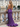 V-Neck Pleated Backless Lace Up Long Mermaid Prom Dress With Split in Purple