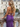 V-Neck Pleated Backless Lace Up Long Mermaid Prom Dress With Split in Purple