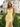 Sweetheat Neck Lace Up Long Mermaid Prom Dress WIth Split in Yellow