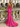 Sweetheat Neck Lace Up Long Mermaid Prom Dress WIth Split in Hot Pink