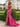 Sweetheat Neck Lace Up Long Mermaid Prom Dress WIth Split in Hot Pink