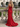 V-Neck Ruched Lace Up Long Mermaid Prom Dress WIth Split in Red