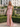 V-Neck Ruched Lace Up Long Mermaid Prom Dress WIth Split in Pink
