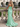 V-Neck Ruched Lace Up Long Mermaid Prom Dress WIth Split in Mint Green