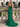 V-Neck Ruched Lace Up Long Mermaid Prom Dress WIth Split in Emerald Green